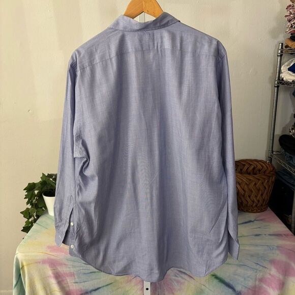 Ralph Lauren Blue Dressy Button Down Shirt club 100% cotton 👔 club - Picture 5 of 6